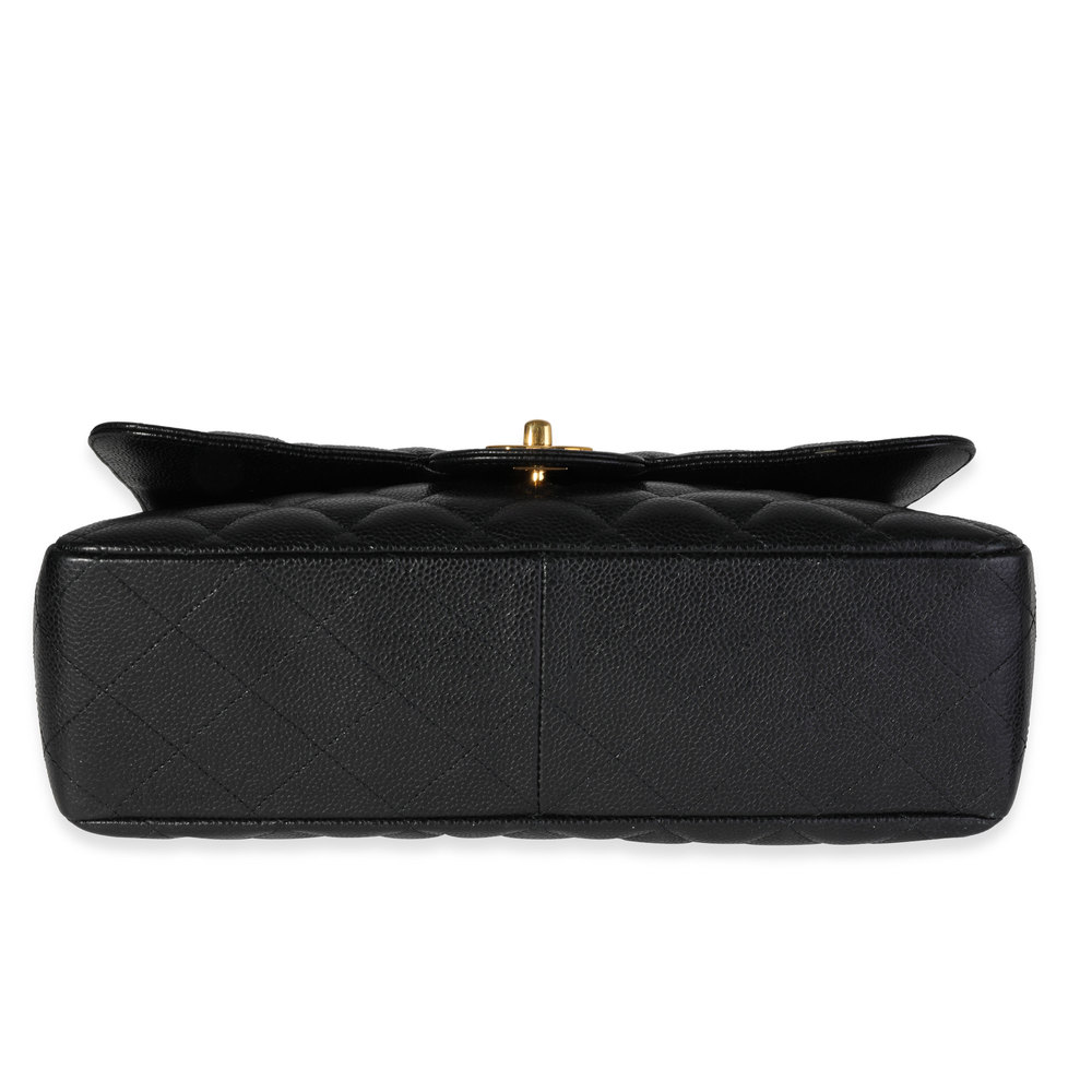 Chanel Black Quilted Caviar Jumbo Classic Single Flap Handbag - Picture 5 of 8